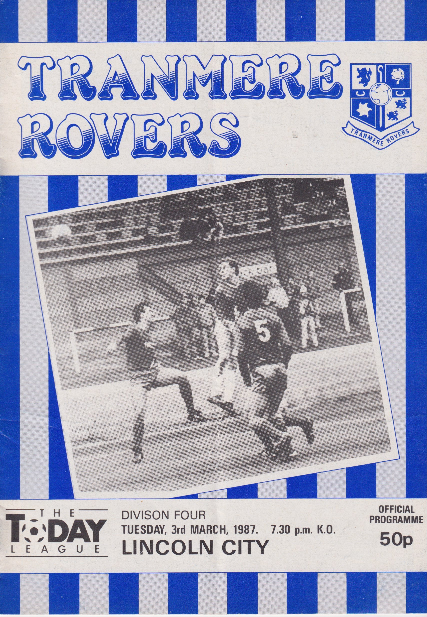 Tranmere Rovers v Lincoln City match programme